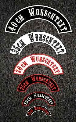   Top Rocker  Aufnäher  Rückenaufnäher Biker Kutte  Dein Wunschtext(Oben) - Bild 1 von 4