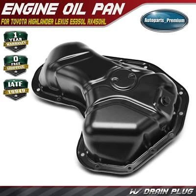 cárter de aceite inferior del motor con tapón de drenaje para Toyota Highlander Lexus ES350L RX450hL Foto 1 de 4