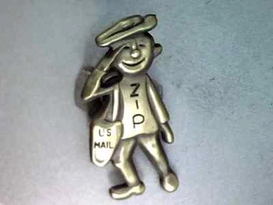 USPS, MR. REISSVERSCHLUSS 1 1/2" MESSING PIN, REISSVERSCHLUSS, US-POSTAMT - Bild 1 von 3