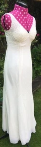 8-10 Petite Ivory Gown Prom/Bridesmaid/Bridal/Evening/Beach wedding - Picture 1 of 12