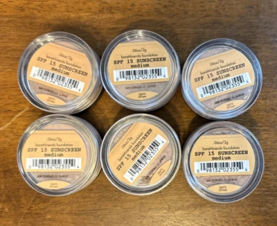 Lot of 6 bareMinerals i.d. Foundation SPF 15 Medium 2G 0.06Oz ID 36072 - Image 1 of 4
