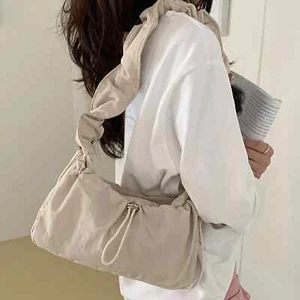 Shoulder Bag Women Simple Commuting Drawstring Underarm Bag - Bild 1 von 28