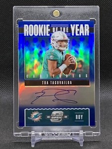 2020 Contenders Optic TUA TAGOVAILOA Rookie of the Year Blue On Card Auto￼🐬RC