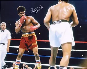 LEON SPINKS CAMPEÓN DE BOXEO LUCHA ALI ACCIÓN FIRMADO 8x10 - Imagen 1 de 1