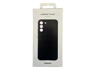 Official Samsung Leather Cover Case EF-VS906 - Black for Galaxy S22+ Plus - Picture 1 of 10