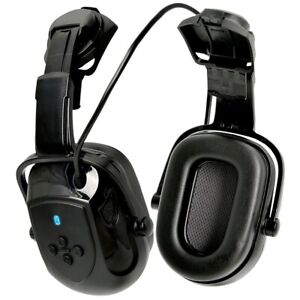 Bluetooth Hard Hat Ear Muffs, NRR 29dB Adjustable Cap-mounted Ear muff, Black