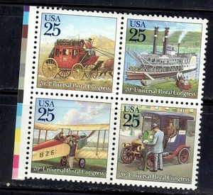 #2434-37 1989 25-cent Classic Mail Transportation se-tenant MNH - Picture 1 of 1