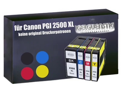 4 Druckerpatronen kompatibel für Canon PGI-2500XL Maxify MB5050 MB5150 MB5450 - Bild 1 von 4