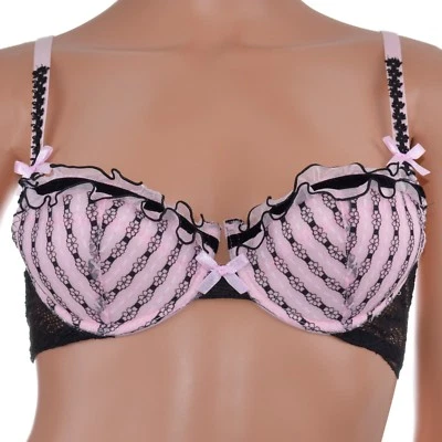 Krisline Marlene Push-up-Bügel-BH 75A schwarz-pink nur 34,95 EUR statt 50,10 EUR - Bild 1 von 4