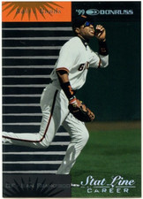 2001 Donruss 1999 Retro Stat Line Career Barry Bonds #057/290  *S.F. GIANTS*
