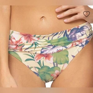 Parte inferior de bikini hipster con bandas inolvidables Sunsets cintura fruncida floral X grande - Imagen 1 de 9