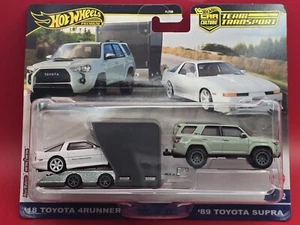 HOT WHEELS PREMIUM TEAM TRANSPORT '18 TOYOTA 4RUNNER + 89 TOYOTA SUPRA #72 - Picture 1 of 10