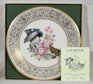 Lenox Boehm Birds Black Throated Blue Warbler 1980 With Box 10 1/2" - Picture 1 of 4