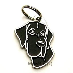 Dog name ID Tag, Great Dane, Personalized, Engraved, Handmade, Charm, Key chain - Picture 1 of 12