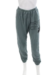 FREE CITY Womens Cotton Blend Graphic Logo Print Sweatpants Green Size XS - Picture 1 of 5
