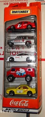 Matchbox Cars 1998 5 Pack Gift Set Of Coca Cola  Mattel Wheels # 35999 NIB - Image 1 of 4