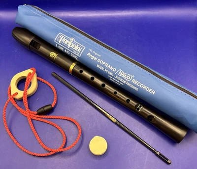 Peripole Original Angel Soprano Halo Recorder PB6000 w/ Case, Neck Cord, Grease - Image 1 of 4