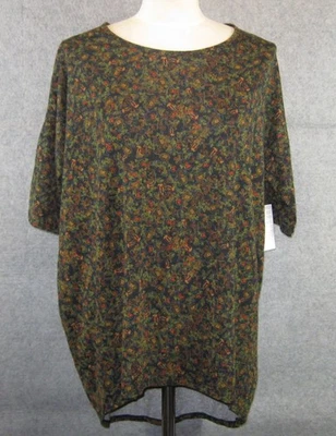 Top túnica LuLaRoe Irma negro estampado floral mediano nuevo con etiquetas Foto 1 de 4