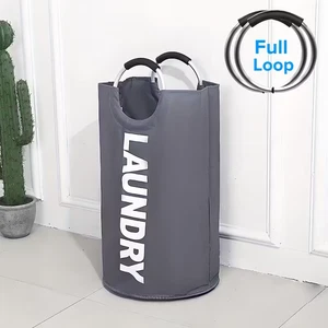 XL Grey Laundry Bag Hamper 95L 25 Gallon Waterproof with Aluminum Handles - Picture 1 of 5