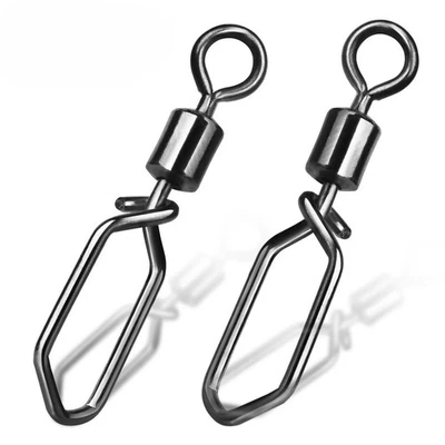 NEW Fishing Swivels Snap 25~100Pcs Stainless Steel Interlock Snap Lure Connector - Image 1 of 4