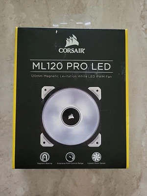 Corsair ML120 Pro LED White Magnetic Levitation Fan Case, 120mm - Image 1 of 2