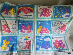 Care Bears Fabric Book Cut and Sew Panel Vintage VIP Cranston Uncut and Unused - Picture 1 of 4