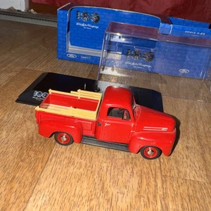 100 Ford Motor Company 1948 Red Ford F-1 Pickup Truck, 1:43 Ford 100 - Picture 1 of 8