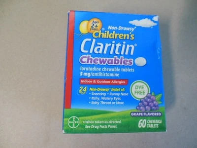 Masticables Claritin Alivio de alergias para niños 60/ct uva caducidad: 01/2027+ Foto 1 de 4