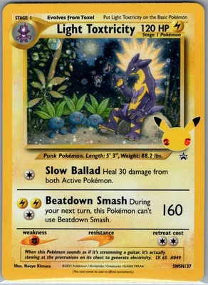 Light Toxtricity SWSH137 Holo Sword & Shield Promo - Pokemon Card - NM - Image 1 of 2