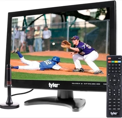 Tyler 14” Portátil TV LCD 1080P Batería de Litio Recargable HDMI, USB, RCA, FM. Foto 1 de 4