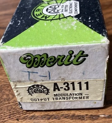 Merit A-3111 Modulation-Output Transformer NOS - Image 1 of 4