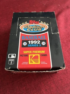 1992 Topps Stadium Club Series 3 - Baseball EMPTY WAX DISPLAY BOX - Bild 1 von 4