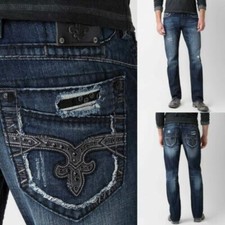 rock revival men's straight jeans