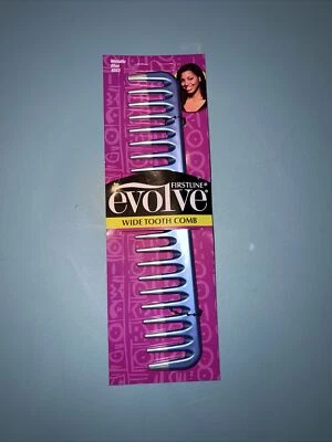 Peine de dientes anchos Firstline Evolve plástico azul metálico Foto 1 de 4