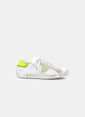 Sneakers Uomo Philippe Model Paris Prsx, Pelle Bianca, spo. Giallo art PRLU VS20 - Immagine 1 di 4
