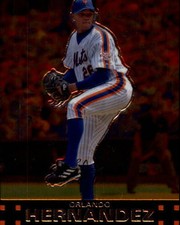 2007 Topps Chrome New York Mets Baseball Card #10 Orlando Hernandez
