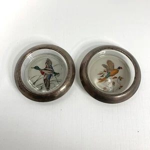 1940s Frank Whiting Sterling Silver Coasters Barware Glass Vintage Cocktail - Picture 1 of 8