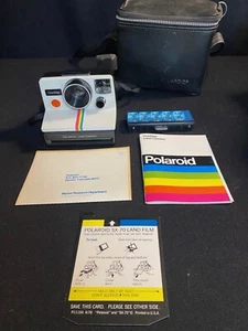 Vintage Polaroid One Step Plus Land Camera W/ FLASH BULB, CASE & MANUAL - Picture 1 of 7