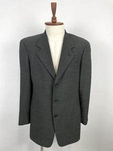 Giorgio Armani Le Collezioni Pure Laine Wool L'UOMO Green Men's Blazer Jacket 50 - Picture 1 of 24