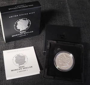 2021-D Morgan 99.9% Silver Dollar $1 Denver UNC. US Mint w/ OGP & COA - Picture 1 of 10