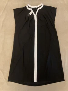 Vestido de mujer Talbots 16w negro marfil vaina clásica nuevo con etiquetas $169 defecto - Imagen 1 de 7