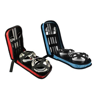 Camping Kitchen Tableware Set Stainless Steel Utensils With Bowl Spoon Chopstick - image 1 of 4