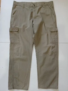 Wrangler Authentic Twill Cargo Pants Mens 42x30 Beige Hiking Outdoor Workwear - Picture 1 of 8