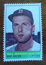 1964 BAZOOKA STAMP BILL MONBOUQUETTE BOSTON RED SOX HIGH GRADE 0-1010