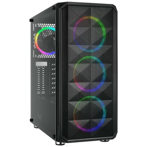 Rosewill ATX Mid Tower Gaming PC Computer Case with Dual Ring RGB LED Fans