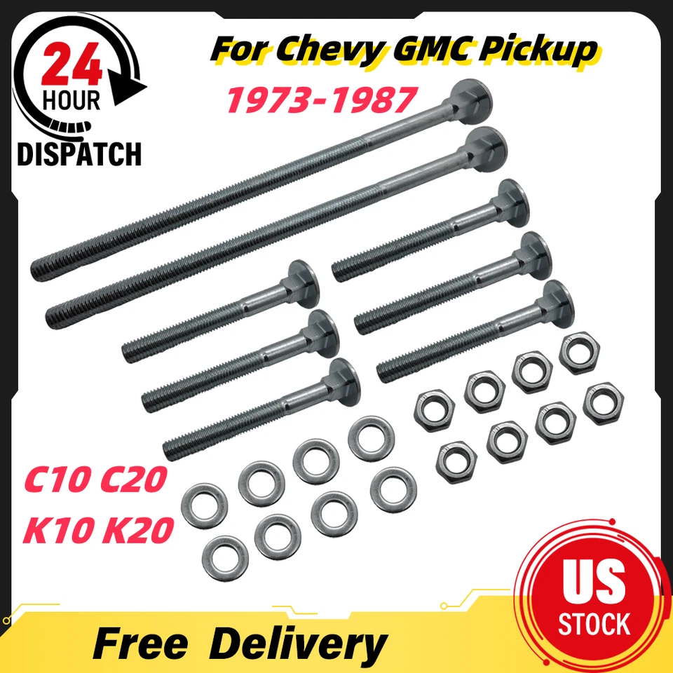 For 1973-1987 Chevy Fleetside Bed to Frame Bolt Kit GMC Pickup C10 C20 K10 K20 Foto 1 de 4