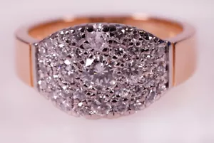 Vintage 1,10ct. Cluster Brillant Ring aus 750 Gold Gr. 58,5 massiv Unikat - Bild 1 von 10