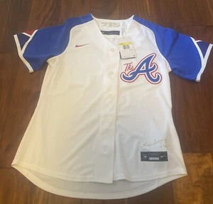 Nike MLB Atlanta Braves City Connect Damen Trikot Small Hank Aaron Neu mit Etikett - Bild 1 von 5