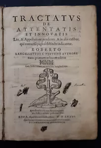 Roberto Lancillotti: Tractatus de Attentatis et Innovatis....1576 Prima Edizione - Foto 1 di 12