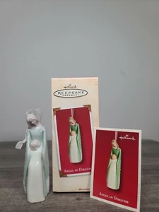 HALLMARK Christmas ORNAMENT 2002 Mother & CHILD Angel in Disguise porcelain - Picture 1 of 4